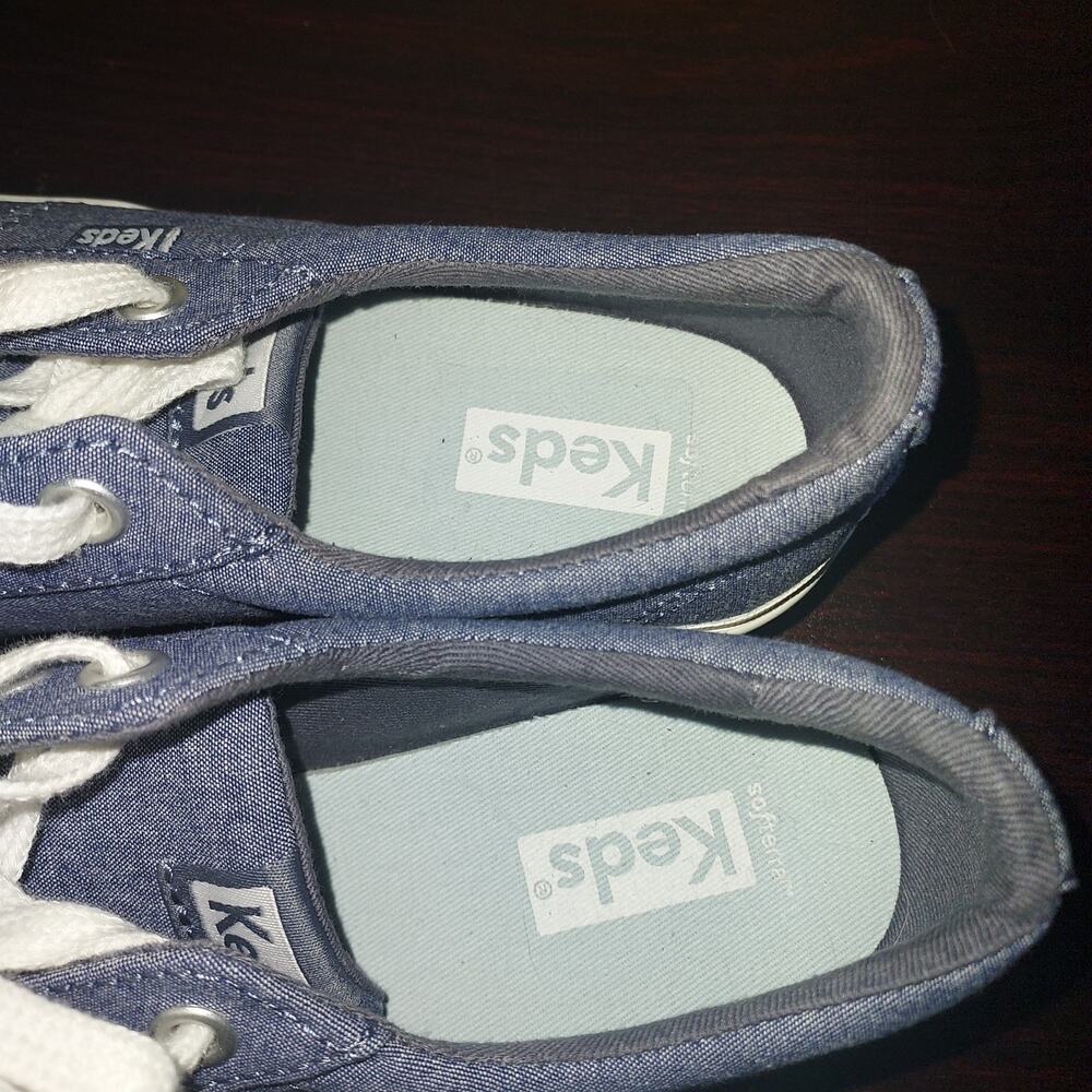 Keds Women's Sneakers 6.5M Platform Lace Up Low Top Jump Kick Duo Chambray Blue - Picture 8 of 15